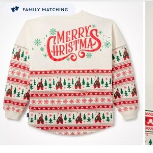 NWT Disney Santa Mickey Mouse ''Merry Christmas'' Fair Isle Spirit Jersey
